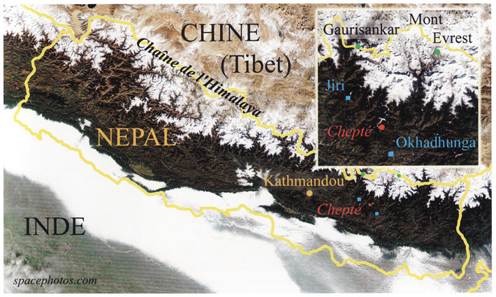 photo satellite népal